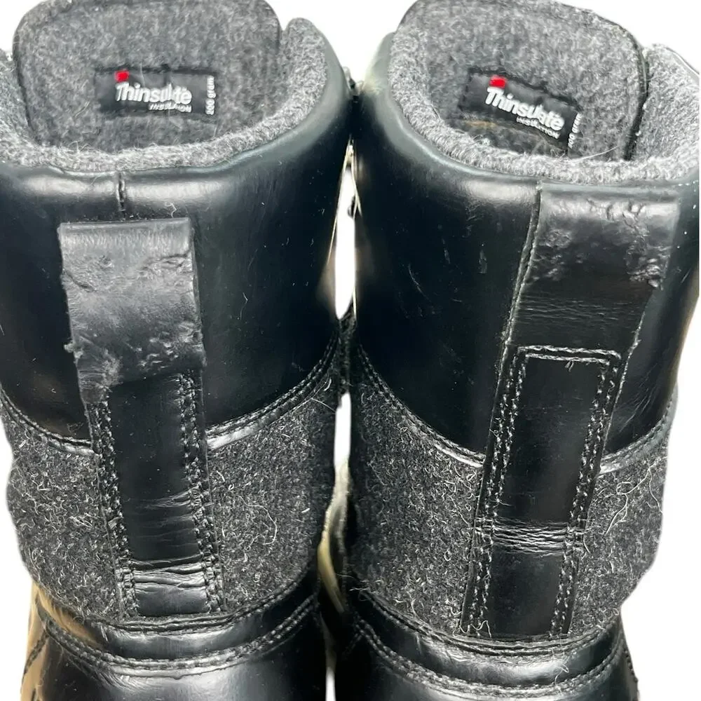 UGG Men’s Ory Black Leather Waterproof Winter Boot Size US 7.5